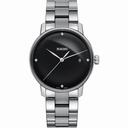 Rado Coupole Classic Diamonds Black Dial Ladies Stainless Steel Watch R22864702
