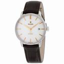 Rado Coupole Classic Silver Dial Black Leather Ladies Watch R22860025