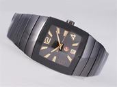 Rado DiaStar 4158 Square Black Ceramic Strap Black Dial Watch
