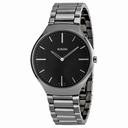 Rado True Black Dial Platinum-tone Ceramic Men's Watch R27955152