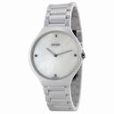 Rado True Thinline Mother of Pearl Dial White Ceramic Men's Watch R27957902