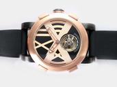Romain Jerome Ceramic variations TO.T.BBBBB.00.BB Gold Dial PVD Case Watch