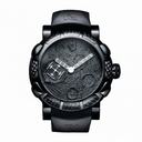 Romain Jerome Moon Dust Black Mood Black Dial Rubber Strap Men's Watch MB.FB.BBBB.00