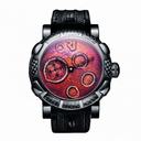 Romain Jerome Moon Dust Black Mood Ochre Dial Black Crocodile Leather Men's Watch MOFBBBBB00
