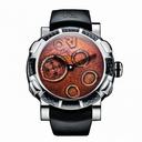 Romain Jerome Moon Dust Steel Mood Ochre Dial Black Rubber Automatic Men's Watch MOF111BB00
