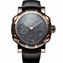 Romain Jerome Moondust Gold Mood Black Dial Rubber Men's Watch MB.F2.22BB.00