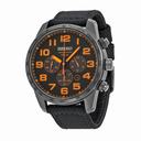 Open Box - Seiko Sport Solar Black and Orange Dial Chronograph Men's Watch SSC233