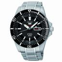 Seiko 5 Automatic Black Dial Stainless Steel Men's Watch SRP553