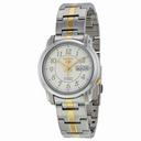 Seiko 5 Automatic Silver Dial Two-tone Men's Watch SNKL95