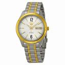Seiko 5 Automatic Silver Dial Two-tone Men's Watch SNKM58