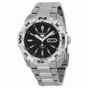 Seiko 5 Black Dial Automatic Stainless Steel Men's Watch SNZJ05J1