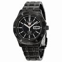 Seiko 5 Black Dial Black PVD Men's Watch SRP299