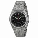 Seiko 5 Black Dial Stainless Steel Automatic Men's Watch SNK649