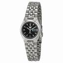 Seiko 5 Black Dial Stainless Steel Ladies Watch SYMK33