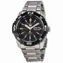 Seiko 5 Black Dial Stainless Steel Men's Watch SNZJ07