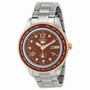 Seiko 5 Sport Automatic Brown Dial Two-tone Stainless Steel Ladies Watch SRP370