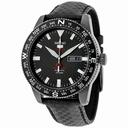 Seiko 5 Sports Automatic Black Carbon Fiber Dial Black Leather Men's Watch SRP719K1S