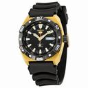 Seiko 5 Sports Black Dial Black Rubber Men's Watch SRP288