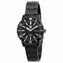 Seiko Automatic Black Dial Black Ion-plated Ladies Watch SRP193