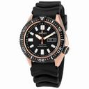 Seiko Automatic Black Dial Black Rubber Men's Watch SKZ330