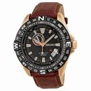 Seiko Automatic Black Dial Brown Leather Men's Watch SSA098