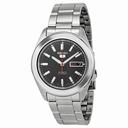 Seiko Automatic Black Dial Stainless Steel Men's Watch SNKM65