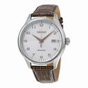 Seiko Automatic Silver Dial Brown Leather Men's Watch SRP705