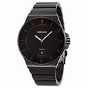 Seiko Black Dial Black IP Stainless Steel Men's Watch SGEG25
