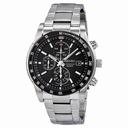 Seiko Black Dial Chronograph Tachymeter Stainless Steel Men's Watch SNDC99