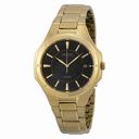 Seiko Black Dial Gold-tone Men's Watch SGEF66