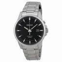 Seiko Black Dial Stainless Steel Kinetic Men's Watch SKA529