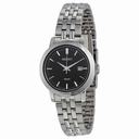Seiko Black Dial Stainless Steel Ladies Watch SUR827