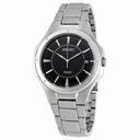Seiko Black Dial Stainless Steel Men's Watch SGEF61