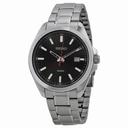 Seiko Black Dial Stainless Steel Men's Watch SUR061