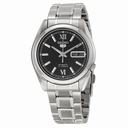 Seiko Black Dial Stainless Steel Men's Watch SNKL55