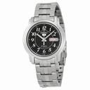 Seiko Black Dial Stainless Steel Men's Watch SNKL91