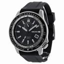 Seiko Black Dial Tachymeter Black Rubber Strap Men's Watch SSA003K2