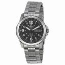 Seiko Black Solar Power Dial GMT Men's Watch SNE095
