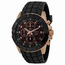 Seiko Brown Dial Chronograph Black Rubber Strap Men's Watch SNDD80