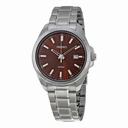 Seiko Brown Dial Stainless Steel Men's Watch SUR069