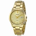 Seiko Champagne Dial Gold Tone Steel Men's Watch SGEF58