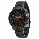 Seiko Chronograph Black Dial Black Ion-plated Ladies Watch SNDW47P1