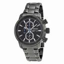 Seiko Chronograph Black Dial Black Ion-plated Men's Watch SNAF49