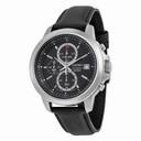 Seiko Chronograph Black Dial Black Leather Men's Watch SKS445P2