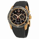 Seiko Chronograph Black Dial Black Rubber Men's Watch SRW030P1