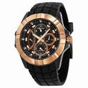 Seiko Chronograph Black Dial Rose Gold-Tone Stainless Steel Men's Watch SRL072