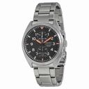 Seiko Chronograph Black Dial Stainless Steel Men's Watch SNN235P1
