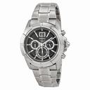 Seiko Chronograph Black Dial Stainless Steel Men's Watch SPC099