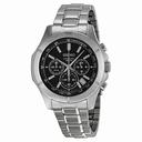 Seiko Chronograph Black Dial Stainless Steel Men's Watch SSB105
