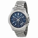 Seiko Chronograph Blue Dial Stainless Steel Men's Watch SSB103